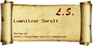 Lumnitzer Sarolt névjegykártya